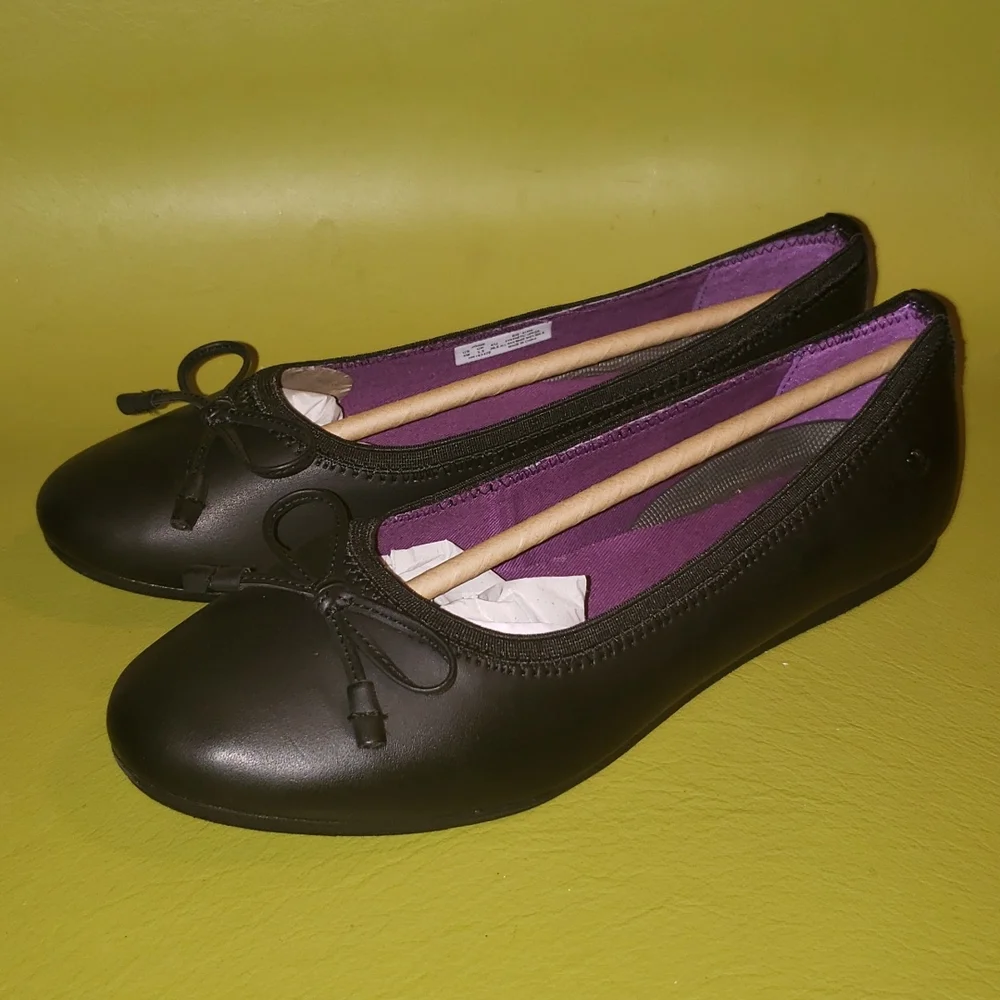HUSH PUPPIES JOSIE BLACK FLATS